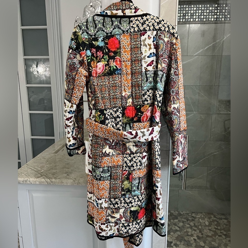 Alice + Olivia Moya Quilted Patchwork Coat - Picture 8 of 15
